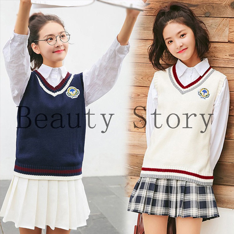 Áo Len Nữ Không Tay Cổ Chữ V Phong Cách Hàn Quốc | BigBuy360 - bigbuy360.vn