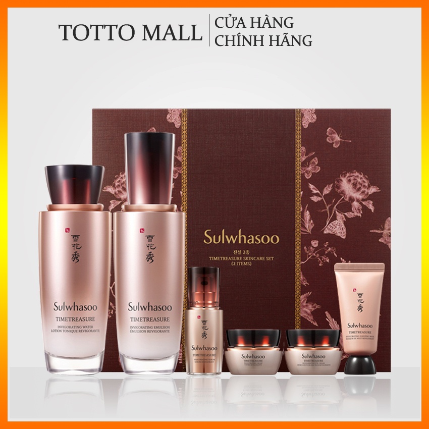 [ Có bill ] Bộ Chống Lão Hóa Thông Đỏ Sulwhasoo Timetreasure Skincare Set (2 Items) - Bộ Thông Đỏ Sulwhasoo