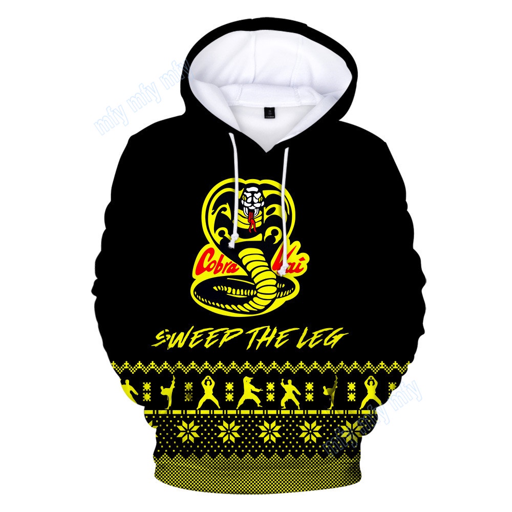 Áo Khoác Hoodie Hóa Trang Nhân Vật Hoạt Hình Cobra Kai The Karate Dành Cho Người Lớn/Trẻ Em