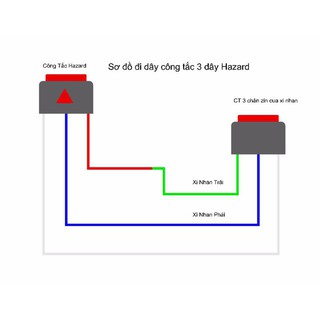 Công tắc 3 dây hazard dừng khẩn cấp nhấp nháy