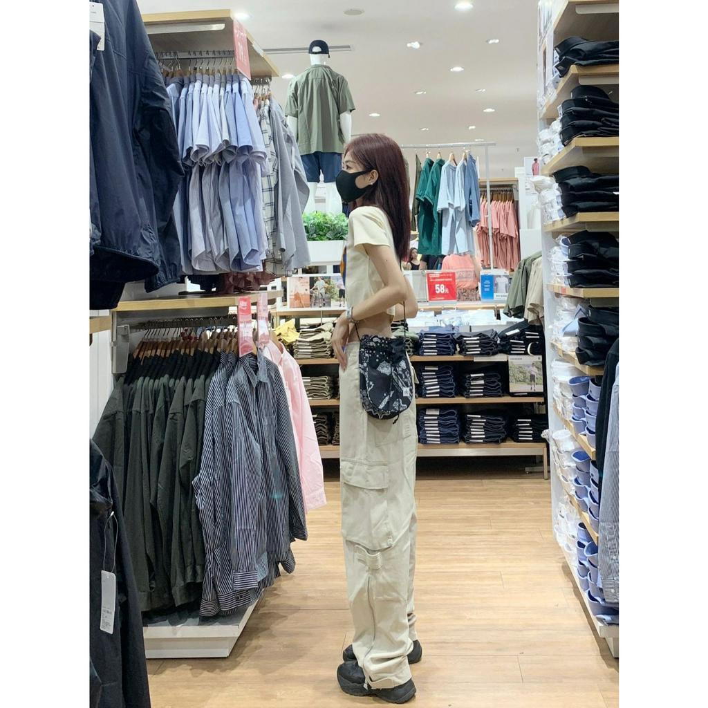 Quần Yếm Lưng Cao Ống Rộng Thời Trang Mùa Hè Cho Nữ