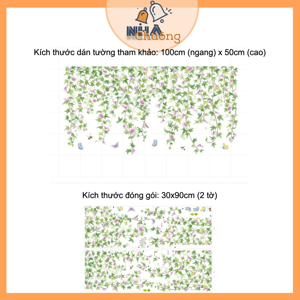 Decal dán tường tranh phong cảnh Bắc Âu trang trí phòng ngủ, phòng khách C44