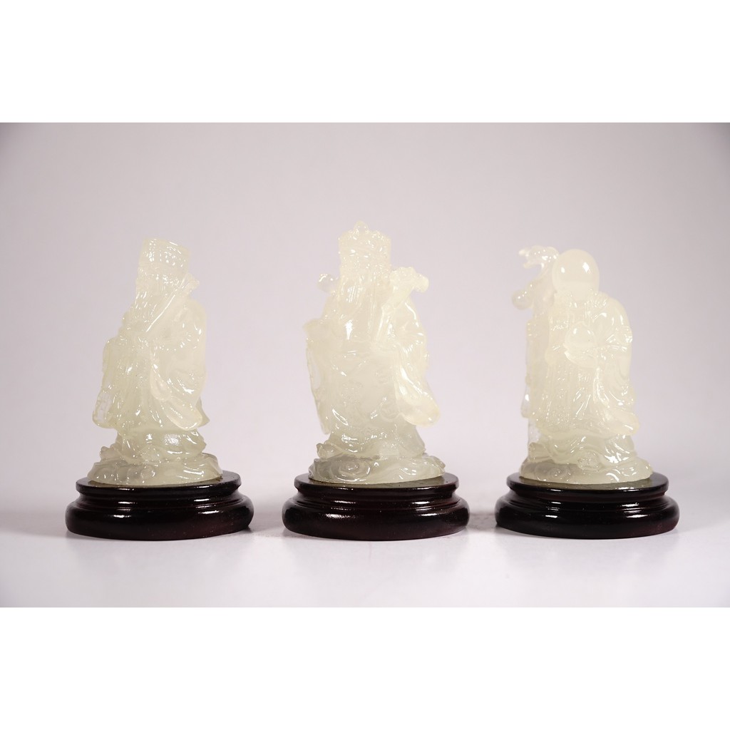 Bộ tượng Tam Đa Phúc Lộc Thọ cầu tài lộc dạ quang - Cao 8cm | BigBuy360 - bigbuy360.vn