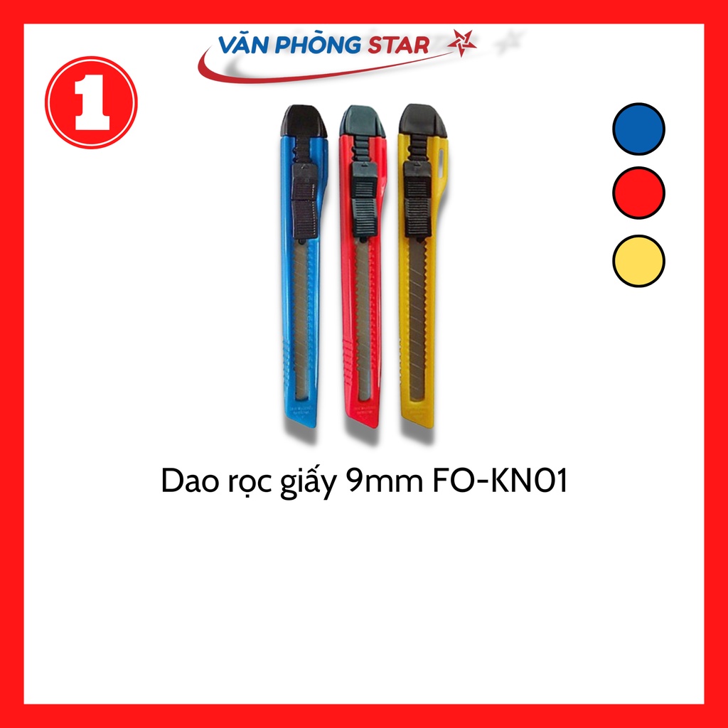 1 Cái Dao rọc giấy 9mm FO-KN01