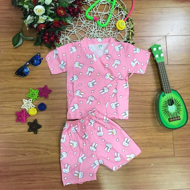 Bộ yukata vải kate cho bé trai và bé giá 8-18kg