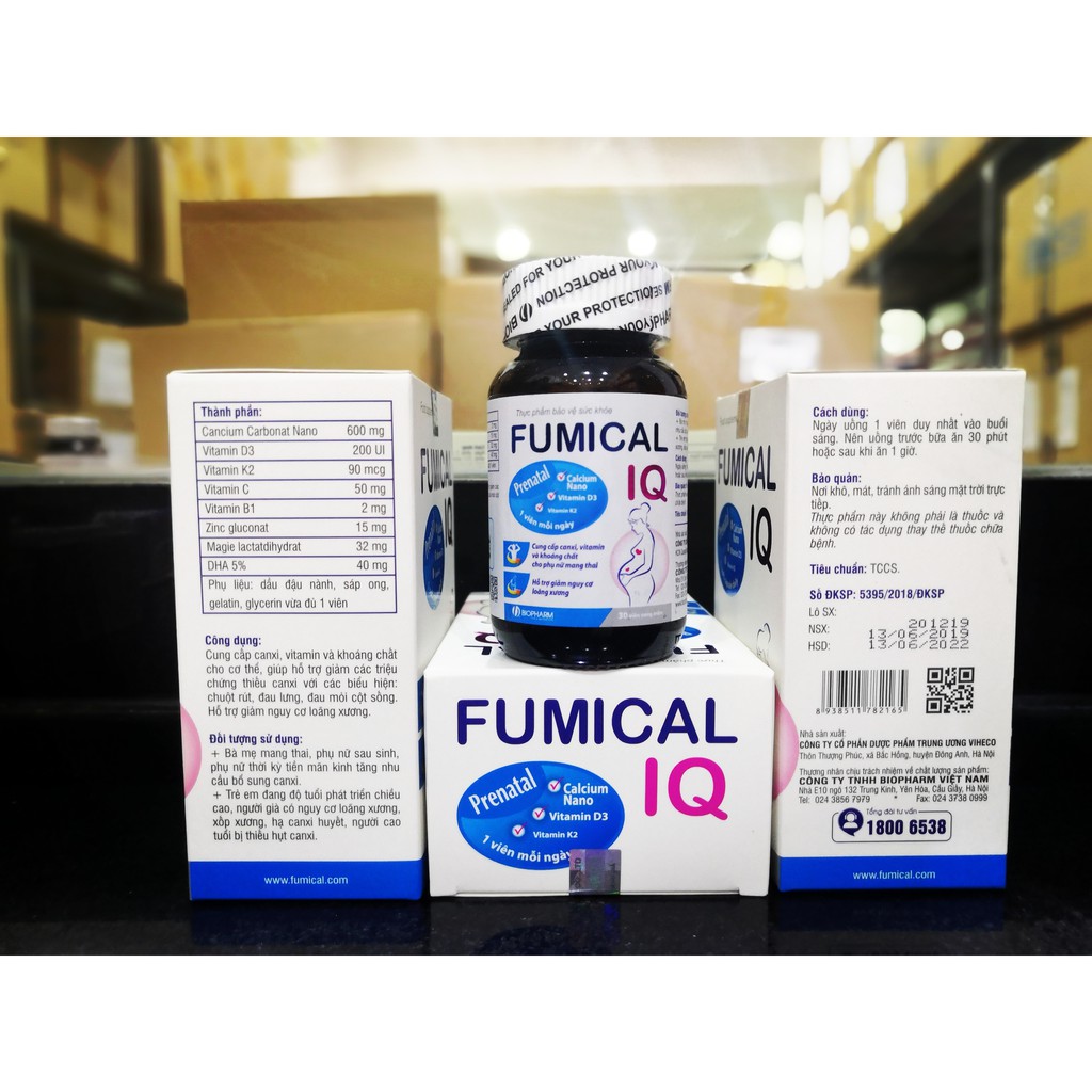 FUMICAL IQ Cung cấp canxi, vitamin và khoáng chất cho phụ nữ mọi thời kì.