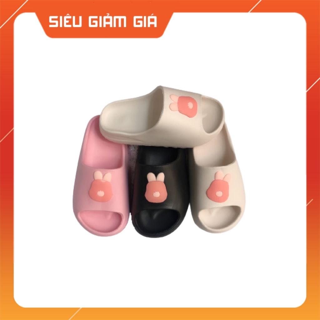 Dép Bánh Mì nữ quai ngang,đế đúc nguyên khối, tăng chiều cao, hình Tai Thỏ, siêu nhẹ nhiều màu sắc