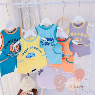 Bộ balo thun lạnh MINKYMOM phối viền túi cute