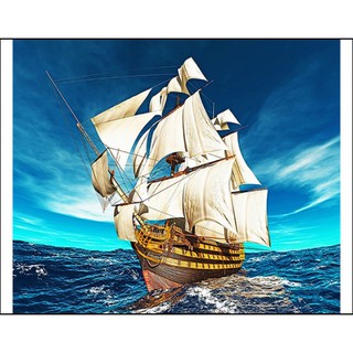 Tranh 5d gắn đá toàn bộ - Tranh thuận buồm xuôi gió