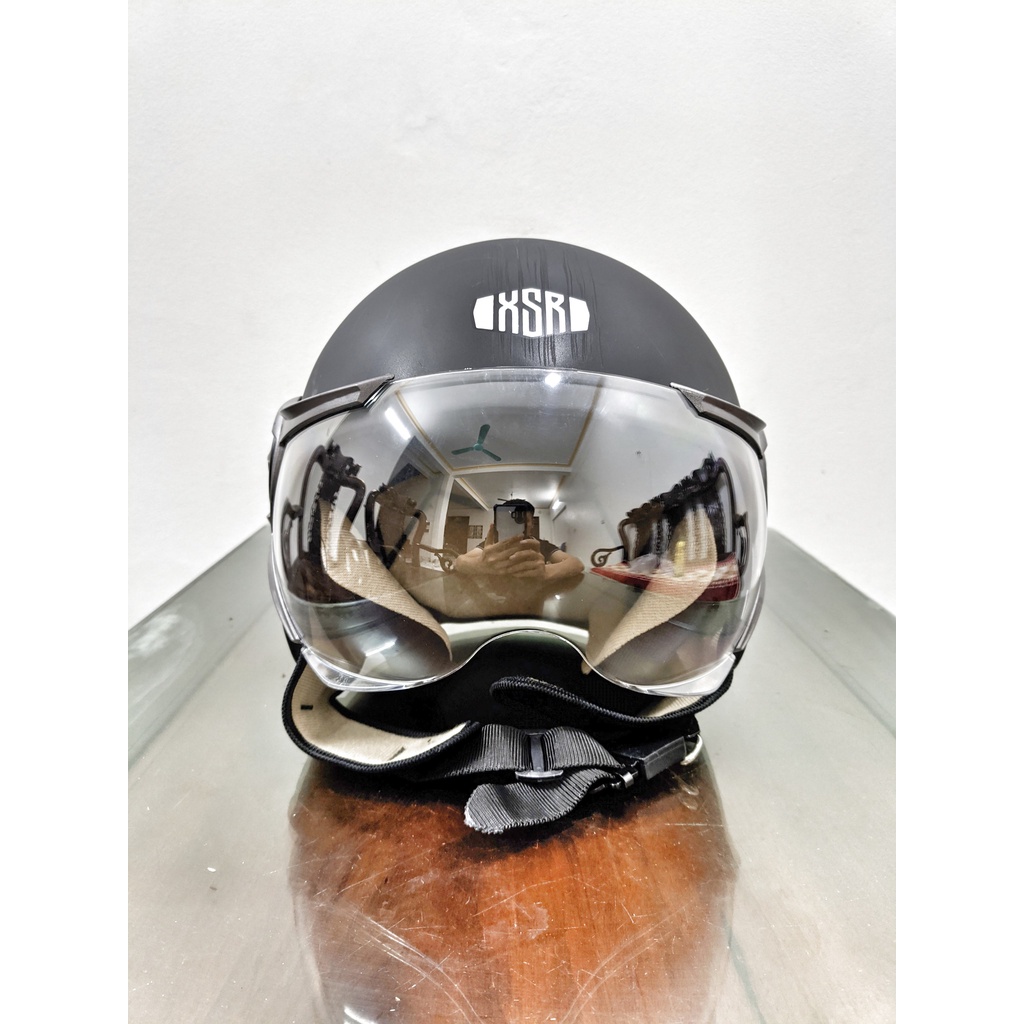 Mũ bảo hiểm xe máy Honda 3/4 nón bảo hiểm 3 4 có kính chắn gió an toàn