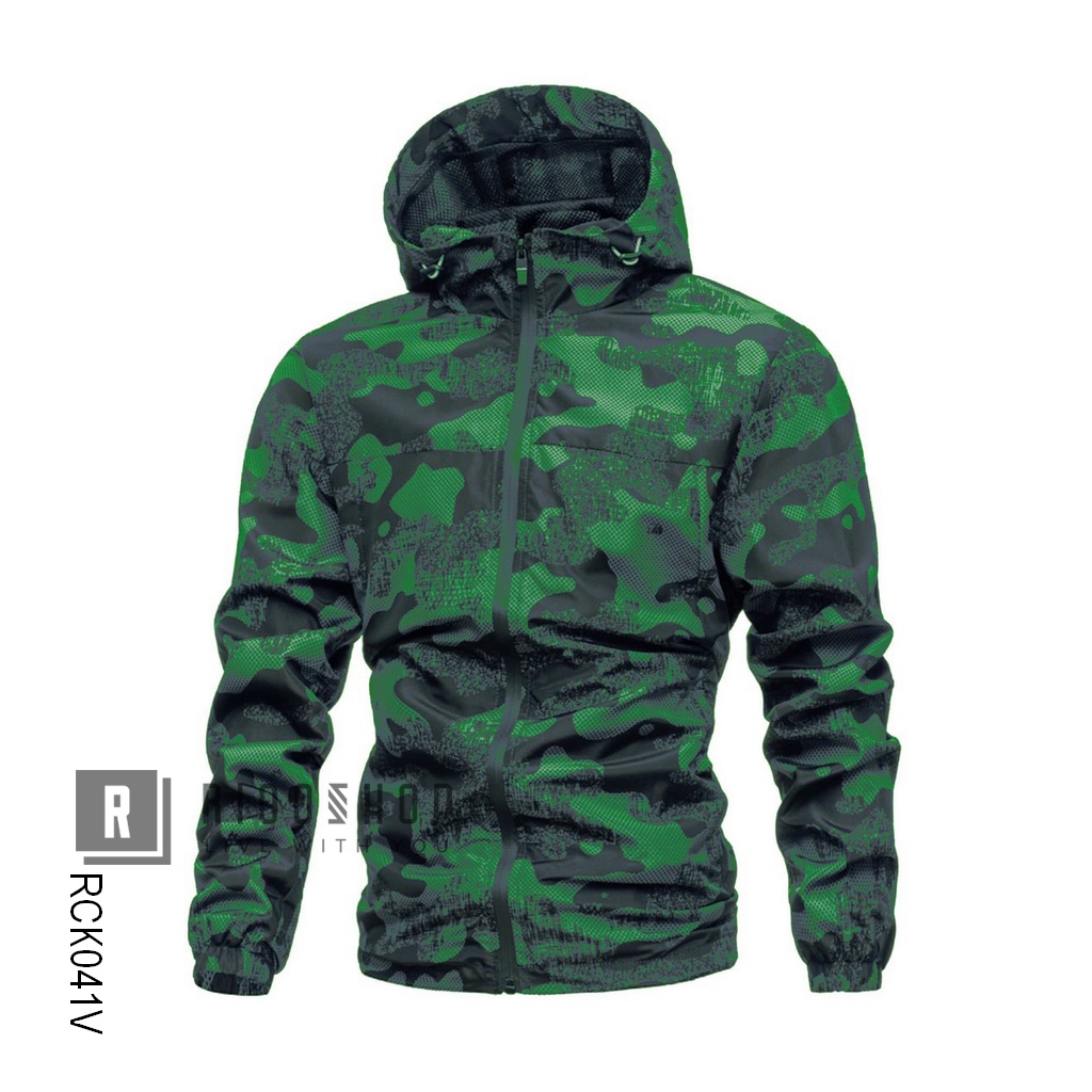 Áo khoác dù nam rằng ri cực đẹp có nón may 2 lớp RCK041 - áo gió nam cao cấp Riooshop