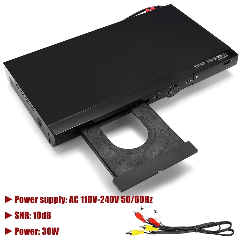 USB Multi Playback DVD Player Full HD 1080p CD MP3 LED Disc Display Home Player System