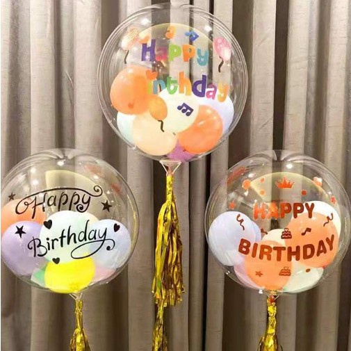 Bộ 6 Cây Dán Bong Bóng Trang Trí Tiệc Sinh Nhật
