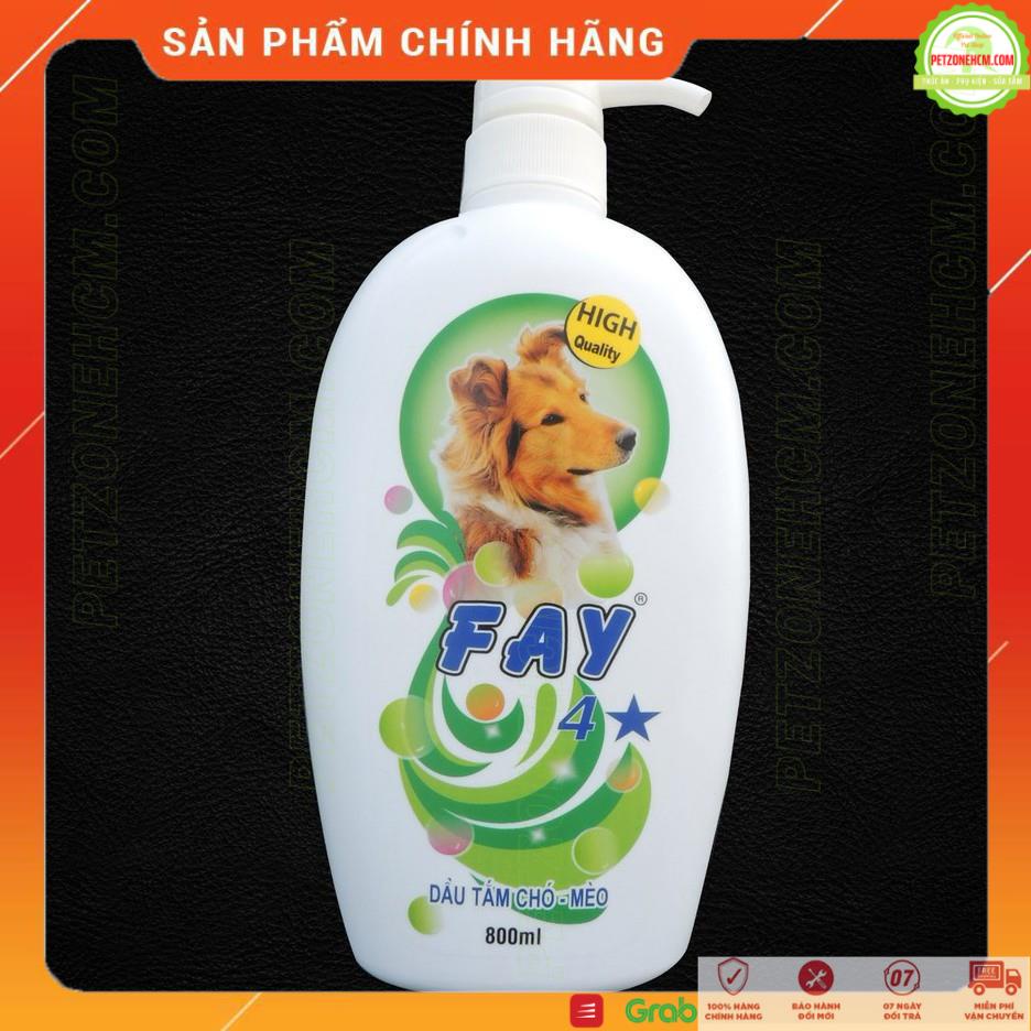 Sữa tắm cho chó Fay 4 sao 300ml|800ml 🔥 FREESHIP 20K 🔥 Dầu tắm Fay chó mèo tác dụng 4 trong 1 | PetZoneHCM