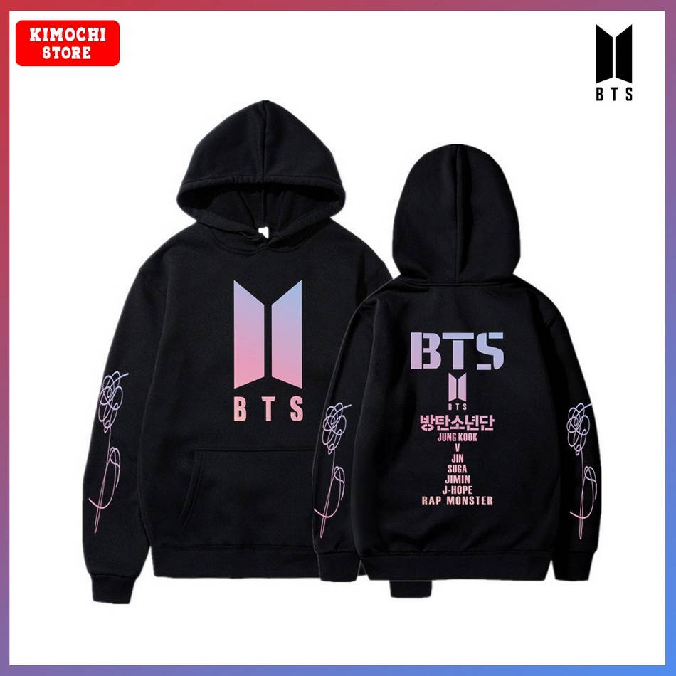 Hàng mới về Áo hoodie cotton cơ bản in chữ Love Yourself Jimin V Jungkook Jhope RM Suga mẫu 2020