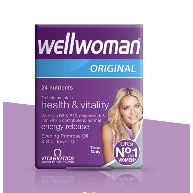 UK - Viên uống Wellwoman Vitabiotics bổ sung vitamin tổng hợp cho nữ giới hộp 30 viên
