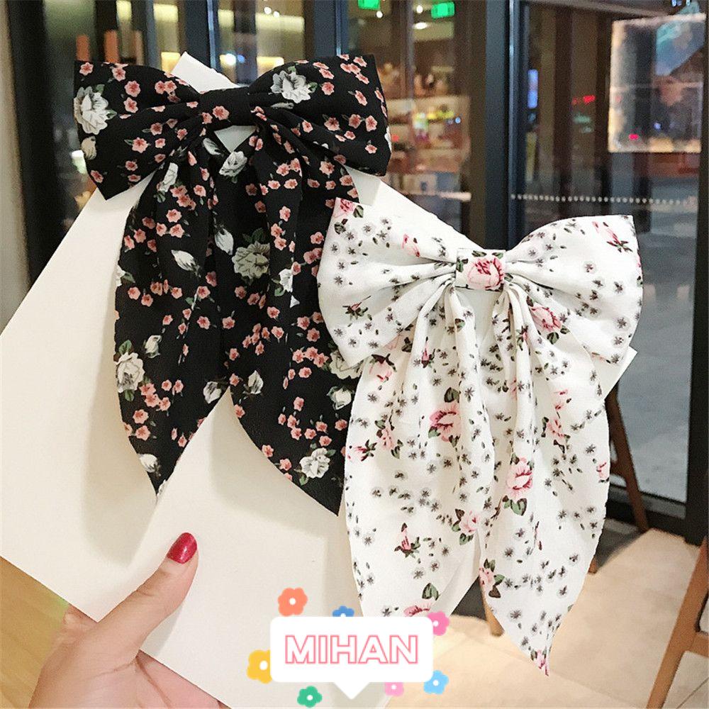MIHAN1 Korean Style Hair Clip Hair Accessories Fresh Floral Duckbill Clip Women Hairpin Ribbon Bowknot Big Bow/Multicolor