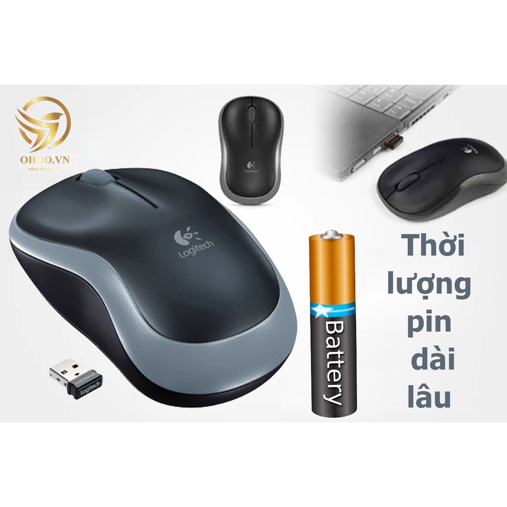 Chuột Máy Tính Không Dây Logitech B175 Chính Hãng Chuột Laptop Wireless Không Dây Tặng Kèm Pin AA - OHNO VIỆT NAM