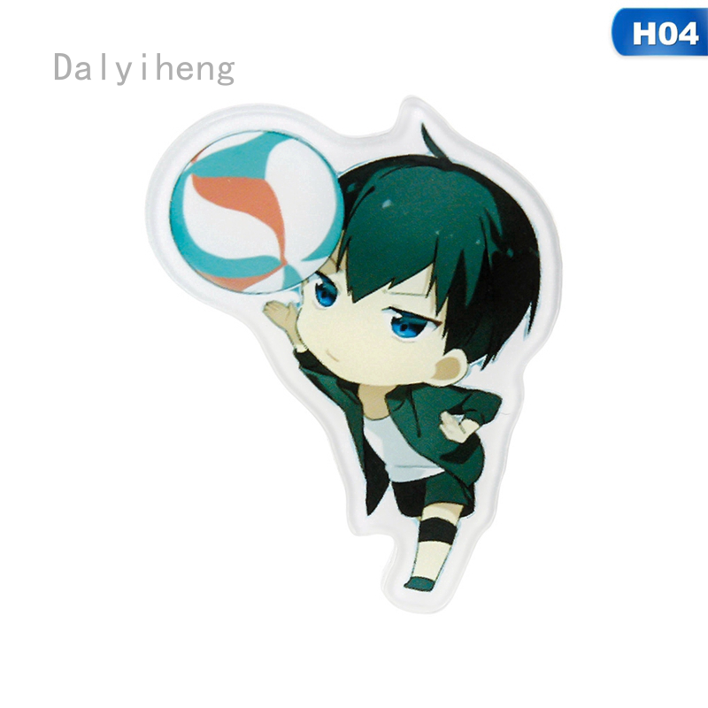 Huy hiệu acrylic trang trí ba lô thiết kế nhân vật anime trong Haikyuu!! độc đáo xinh xắn