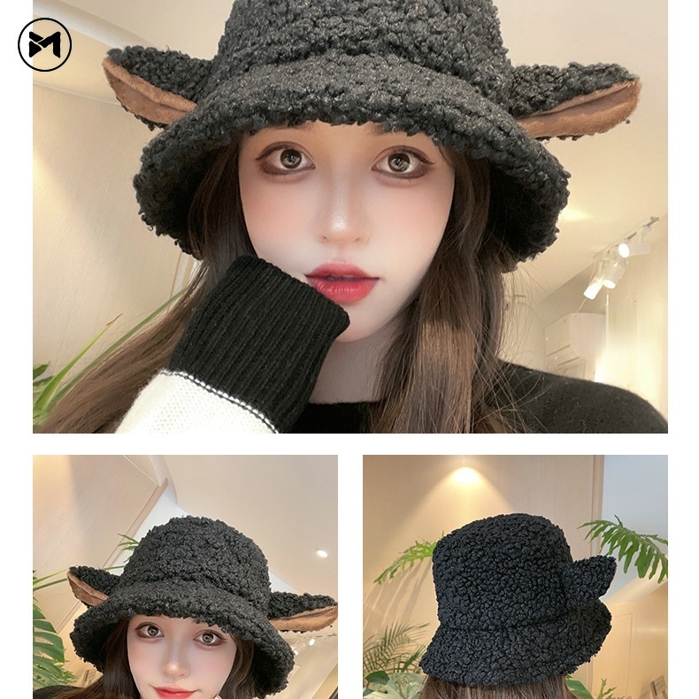 Nón Tai Bèo Lông Cừu Ấm Áp Thời Trang 2022 Cho Nữ
