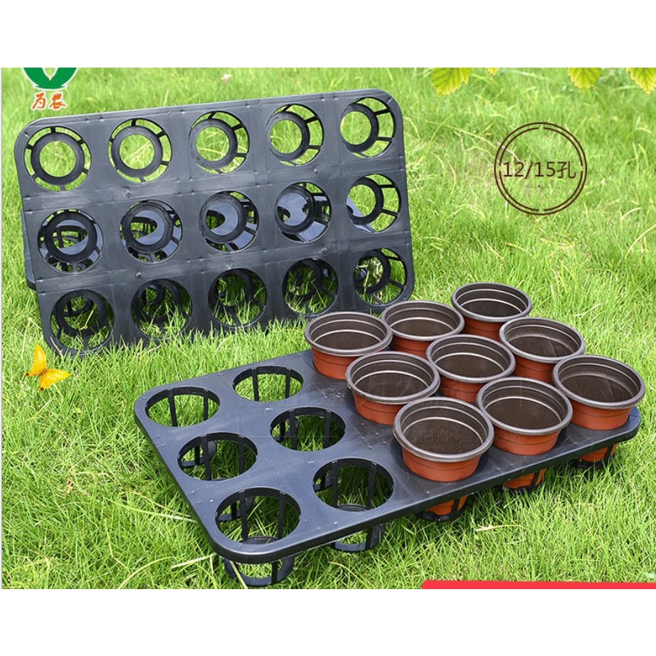 CNVN - Set 5 khay chữ nhật ô tròn ô vuông dùng chứa chậu ươm trồng sen đá xương rồng cây cảnh giò lan.