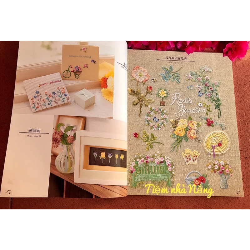 Combo hướng dẫn thêu hoa hồng