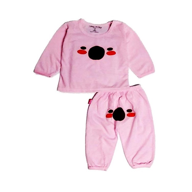 Bộ dài tay cotton mặc nhà cho bé nhiều màu