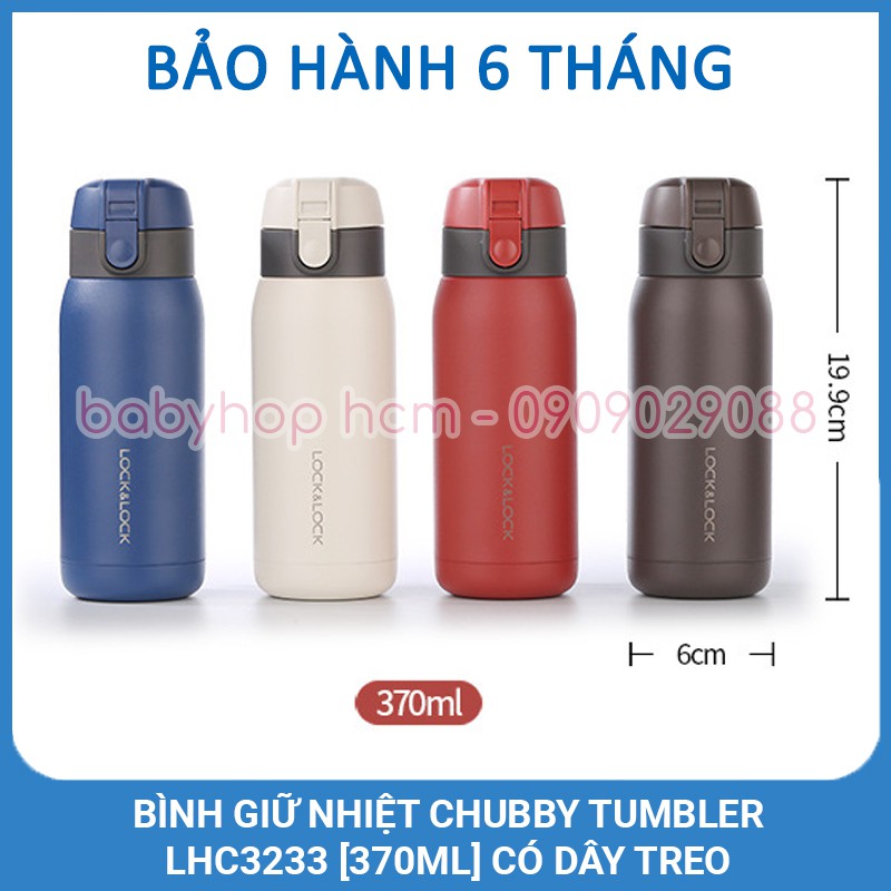 Bình Giữ Nhiệt Lock&amp;Lock Chubby Tumbler LHC3233 [370ML] có dây treo