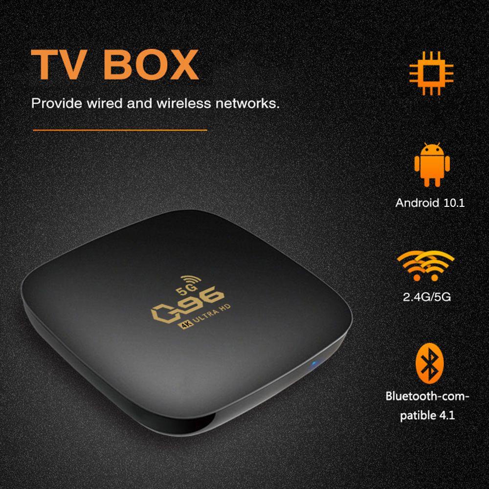 Bộ TV Box Q96 5G 2021 8GB+128GB 2.4/5G WIFI Bluetooth 4K Android 10.1 Và Phụ Kiện