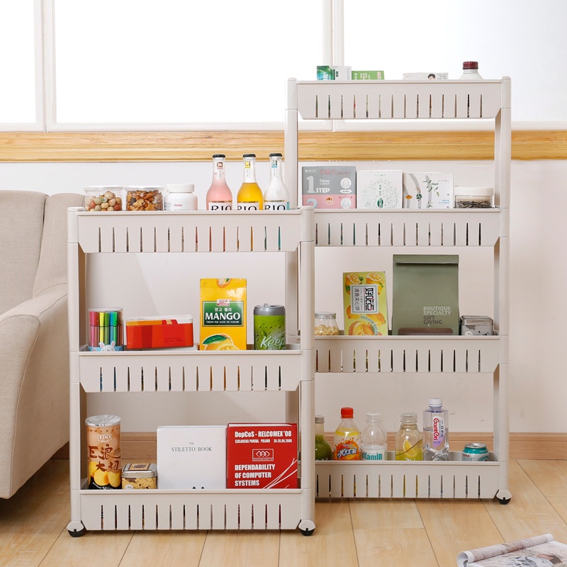 Kệ Đựng Gia Vị Gắn Góc Tường Có Bánh Xe Tháo Rời Được Dành Cho Nhà Bếp Nhà Tắm