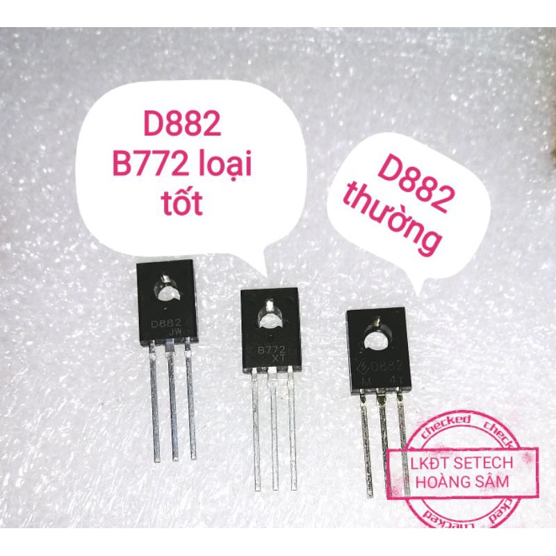 Transistor sò âm thanh 2SD882 2SB772 D882 B772 NPN 3A/40V