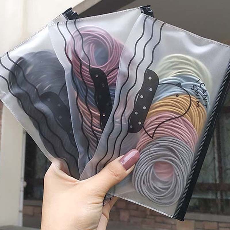 Bộ 100 Dây Thun Cột Tóc Co Giãn Nhiều Màu Sắc Dành Cho Nữ