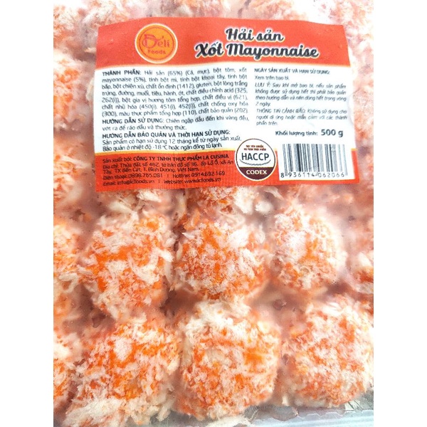 RẺ NHẤT SHOPEE HẢI SẢN SỐT MAYONNAISE LACUSINA LOẠI 1 VỈ 500G