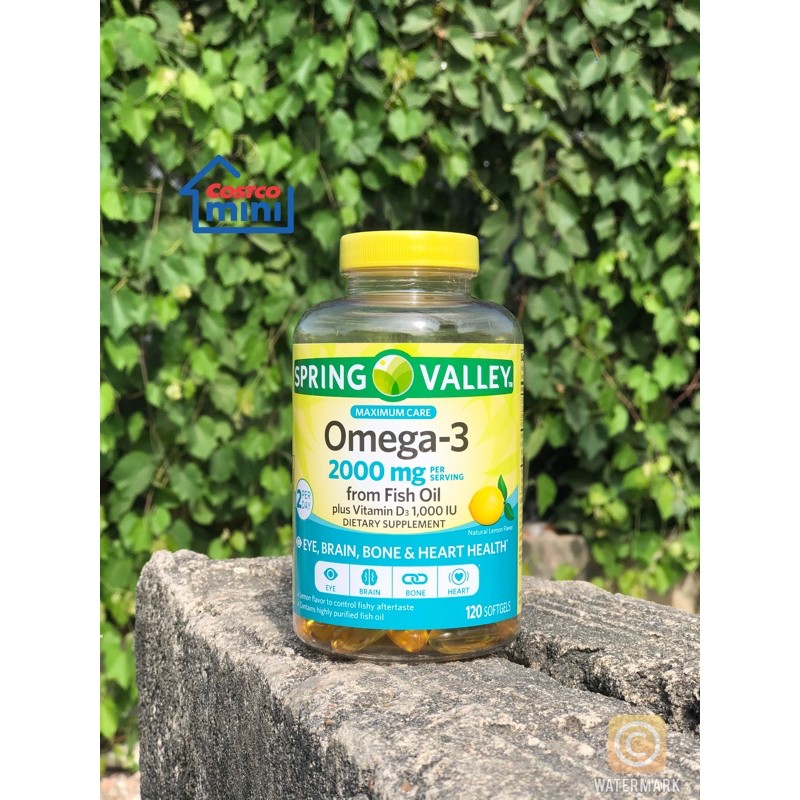Dầu cá hương chanh spring valley 2000mg 120 viên