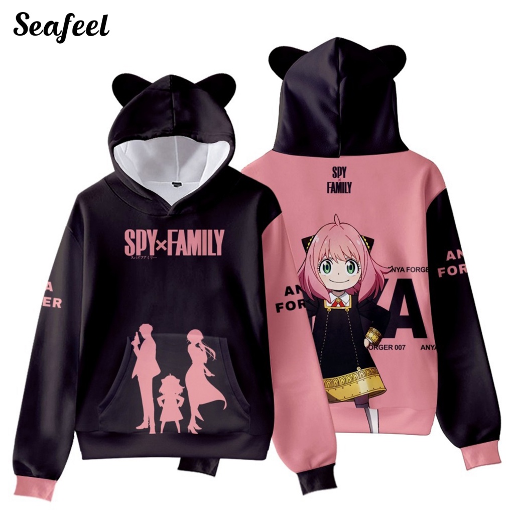 Sf_thiết Kế Tai Mèo Áo Hoodie Nam