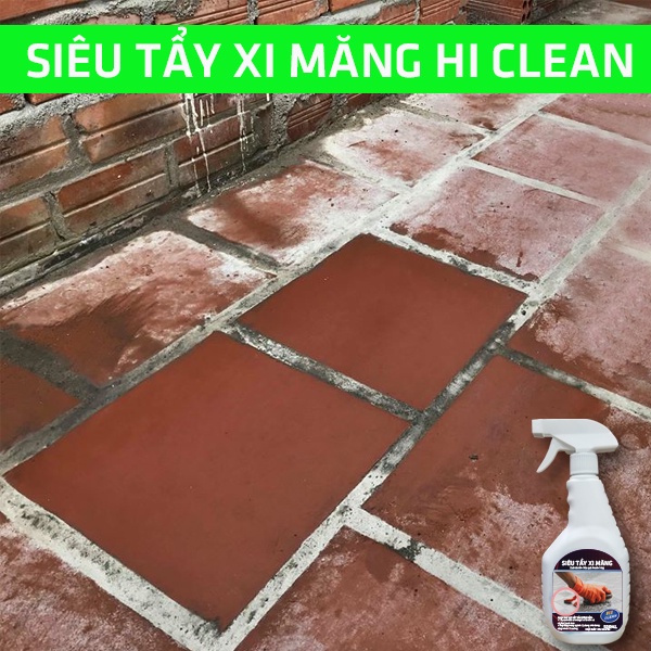 Siêu tẩy xi măng trên nền gạch đá, tẩy ron gạch Hi Clean - Nhập Khẩu Hàn Quốc - Loại cực mạnh