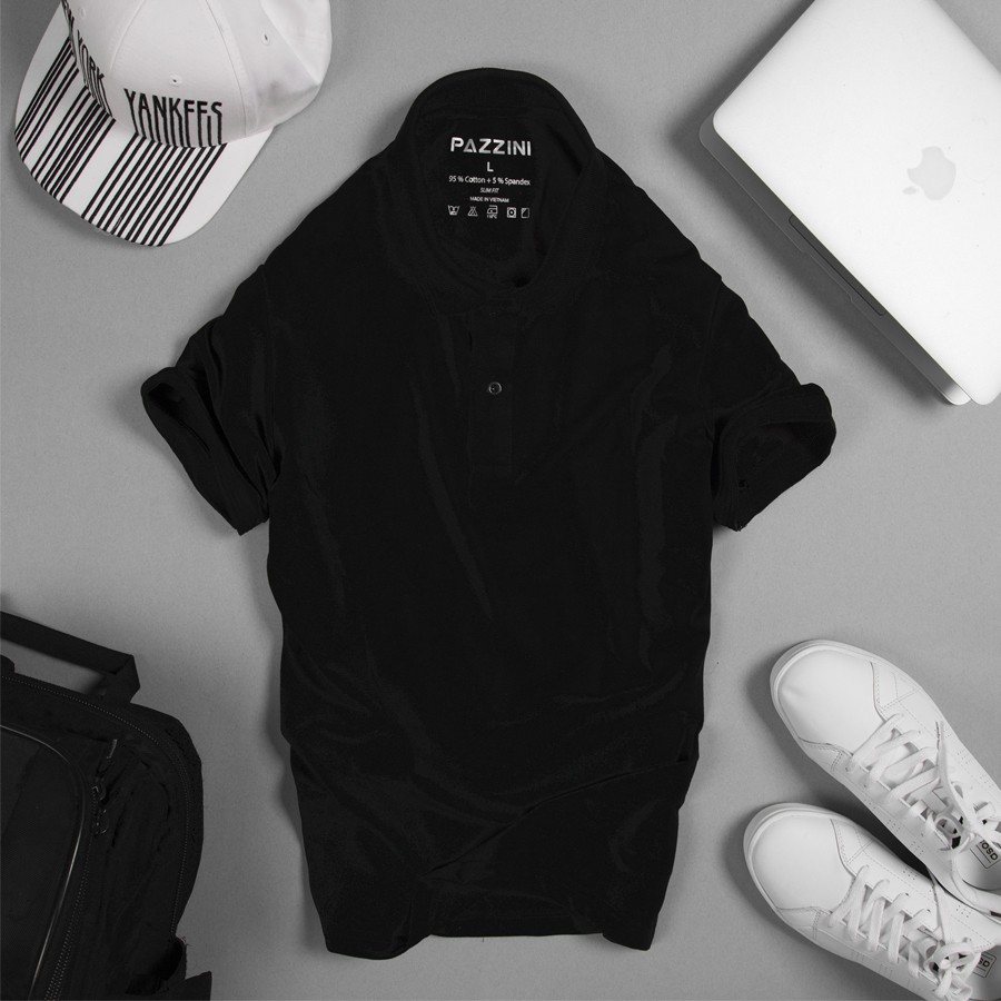 Áo thun nam cổ bẻ POLO PAZZINI thun cotton 100% co giãn 4 chiều mềm ,mát | BigBuy360 - bigbuy360.vn