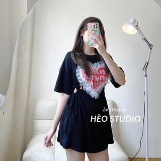Đầm Thun Tim Rút Eo Hèo Studio (Ảnh Thật)