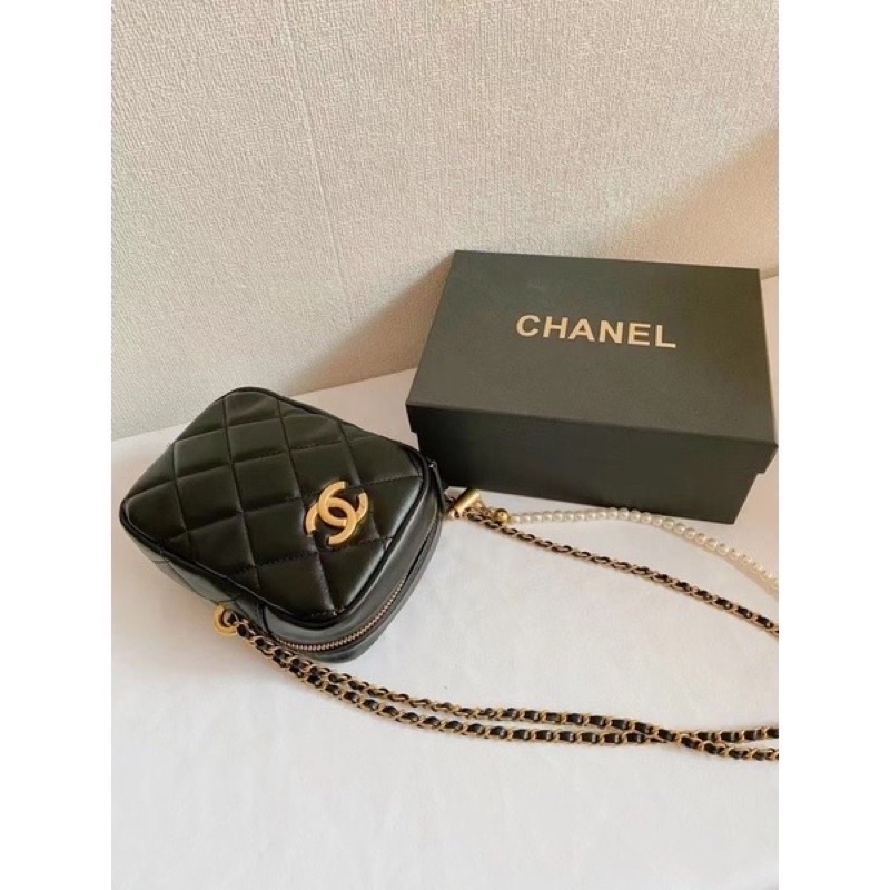 túi Chanel Vip Gift chữ nhật dây trai size 13x17x6cm