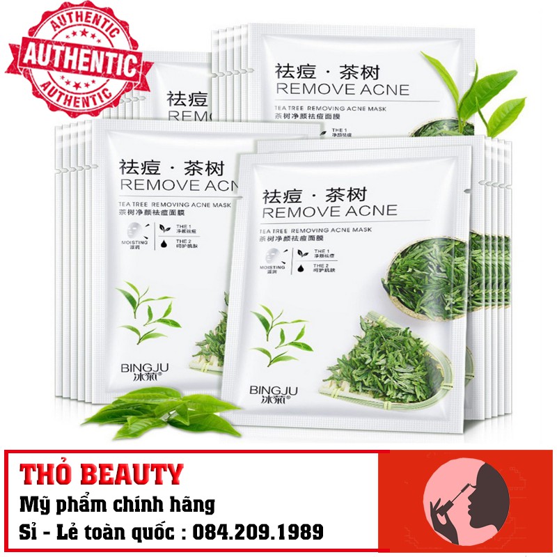 Mặt nạ ngừa mụn kiểm soát dầu tinh chất trà xanh BINGJU TEA TREE