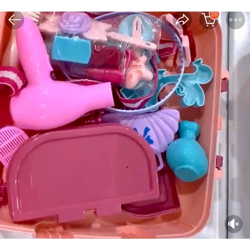 Bộ đồ chơi cặp trang điểm cao cấp cho bé gái luyện kĩ năng