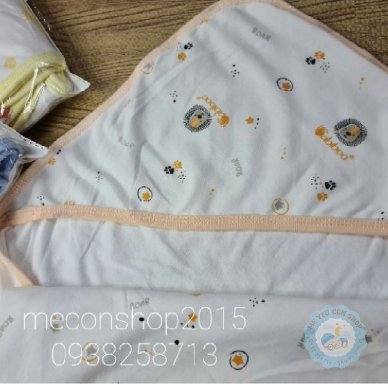 Ủ vuông sơ sinh cotton in hình BABIBOO - BB141 (katydang)