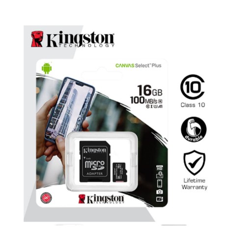 Kingston Thẻ Nhớ Micro Sd 16gb Class 10 Cl10 100mbps A1 U1 | BigBuy360 - bigbuy360.vn