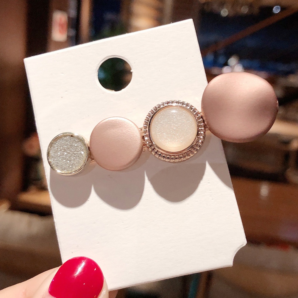 Kẹp Tóc Tròn Màu Sắc Lấp Lánh