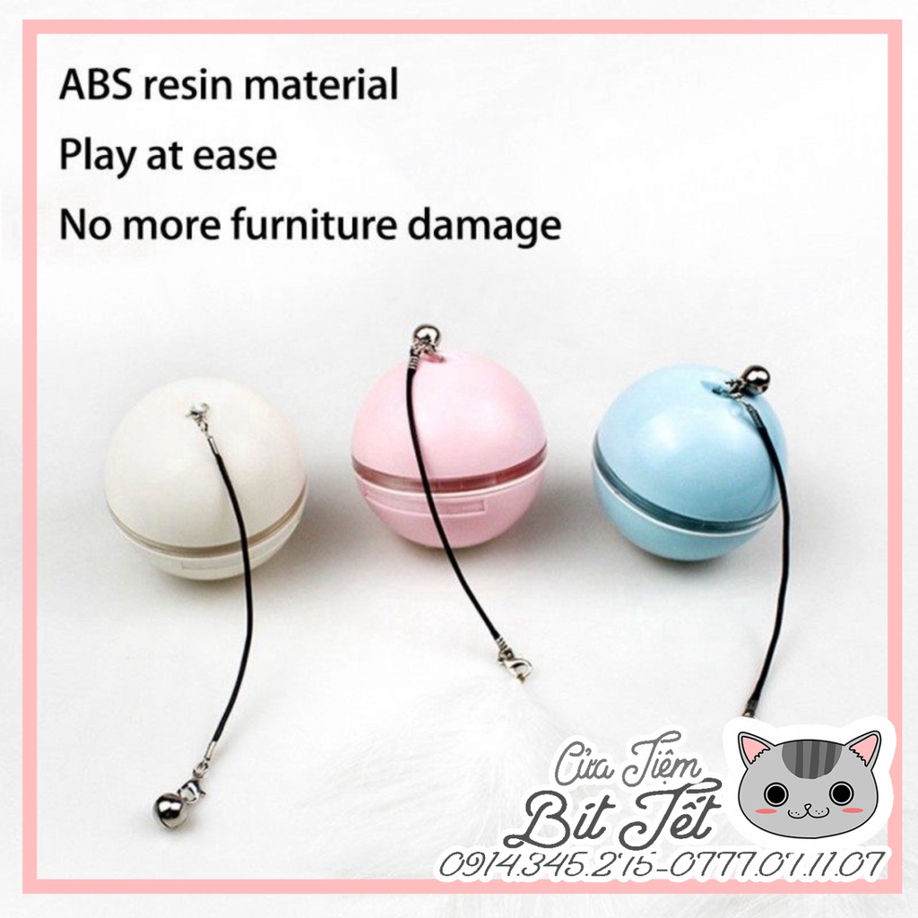 ĐỒ CHƠI THÔNG MINH, Banh tự động sạc usb thế hệ mới cho thú cưng, Bóng tương tác giáo dục có đèn led cho chó mèo cao cấp