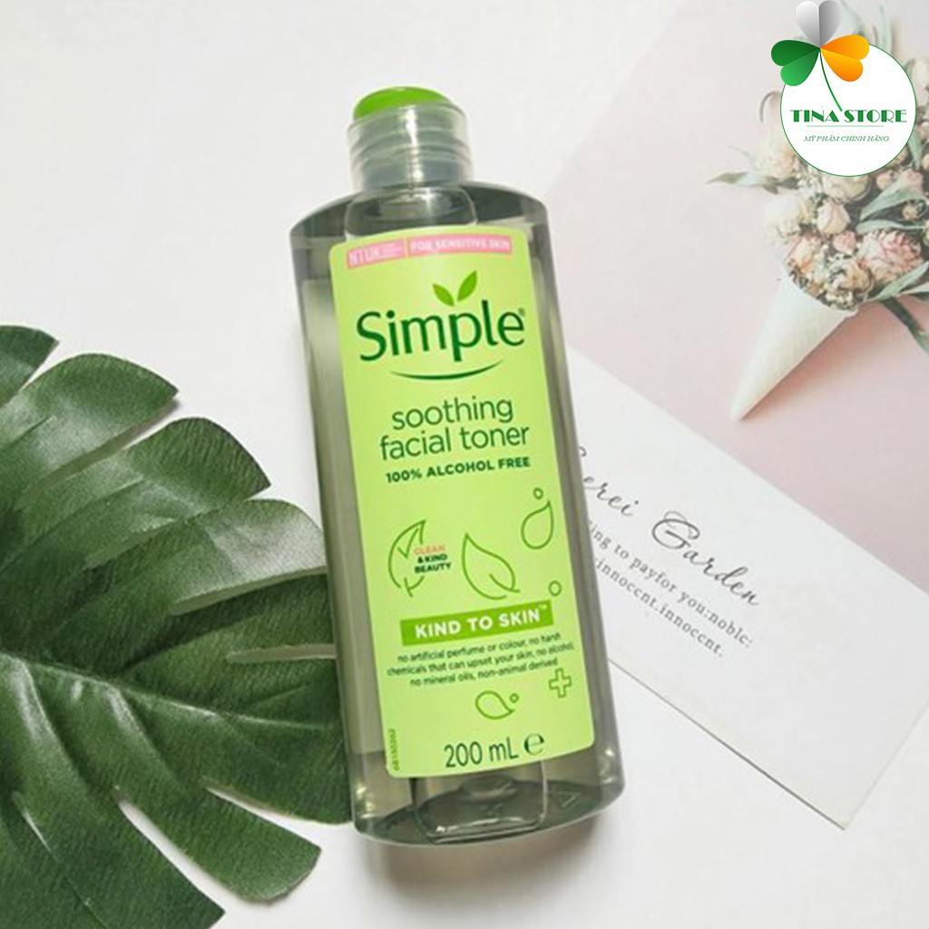 [Chính Hãng]Nước Hoa Hồng Soothing Facial Toner Simple cân bằng ẩm cho da 200ml | BigBuy360 - bigbuy360.vn