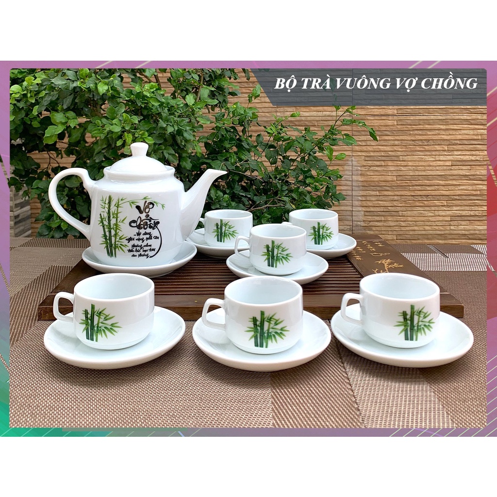Bộ Trà Vuông Vợ Chông Sang Trọng - Bền - Đẹp, SINCE_1977