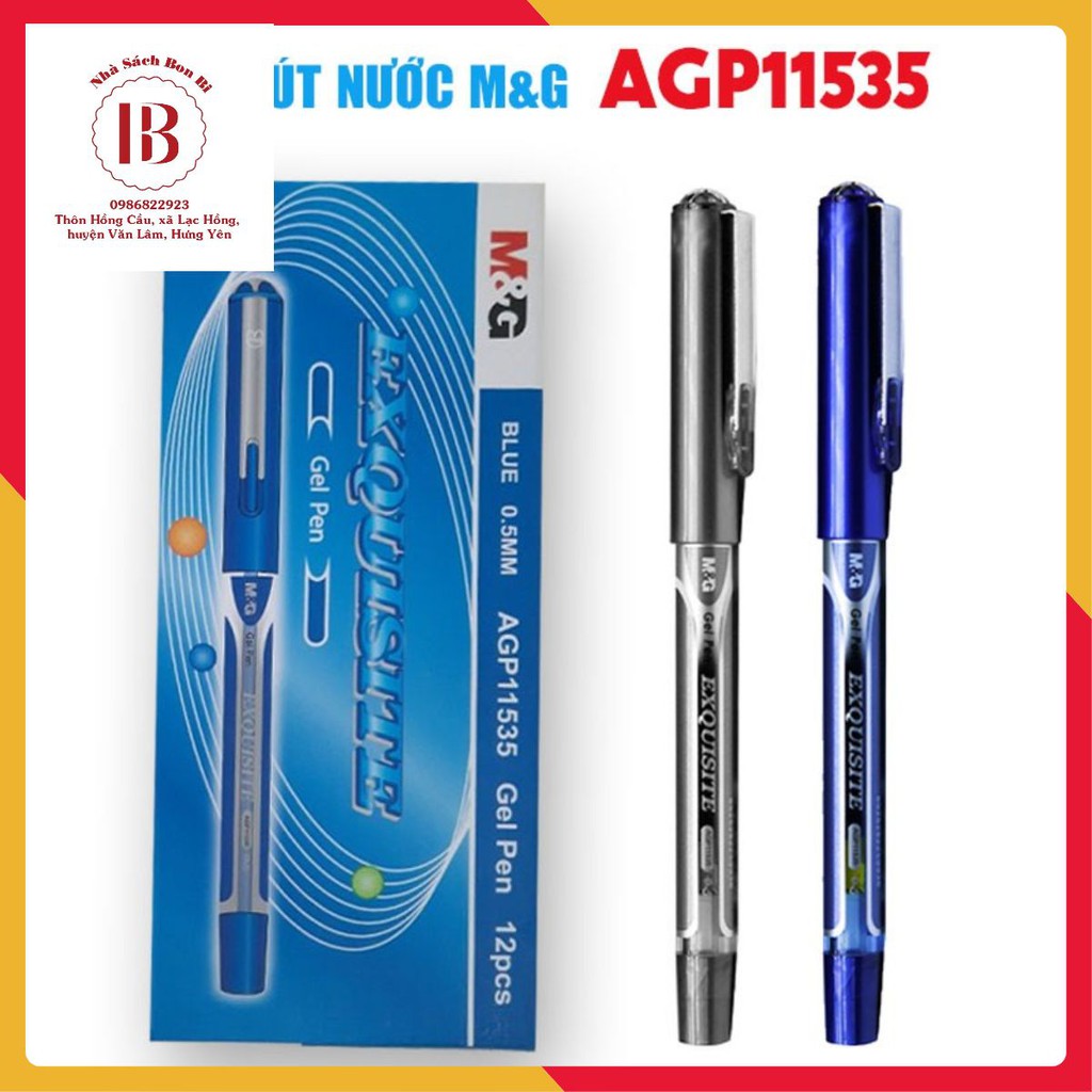 Bút nước/bút gel M&G AGP11535 ngòi 0.5mm dòng bút ký nét đều mực ko gai tắc mực