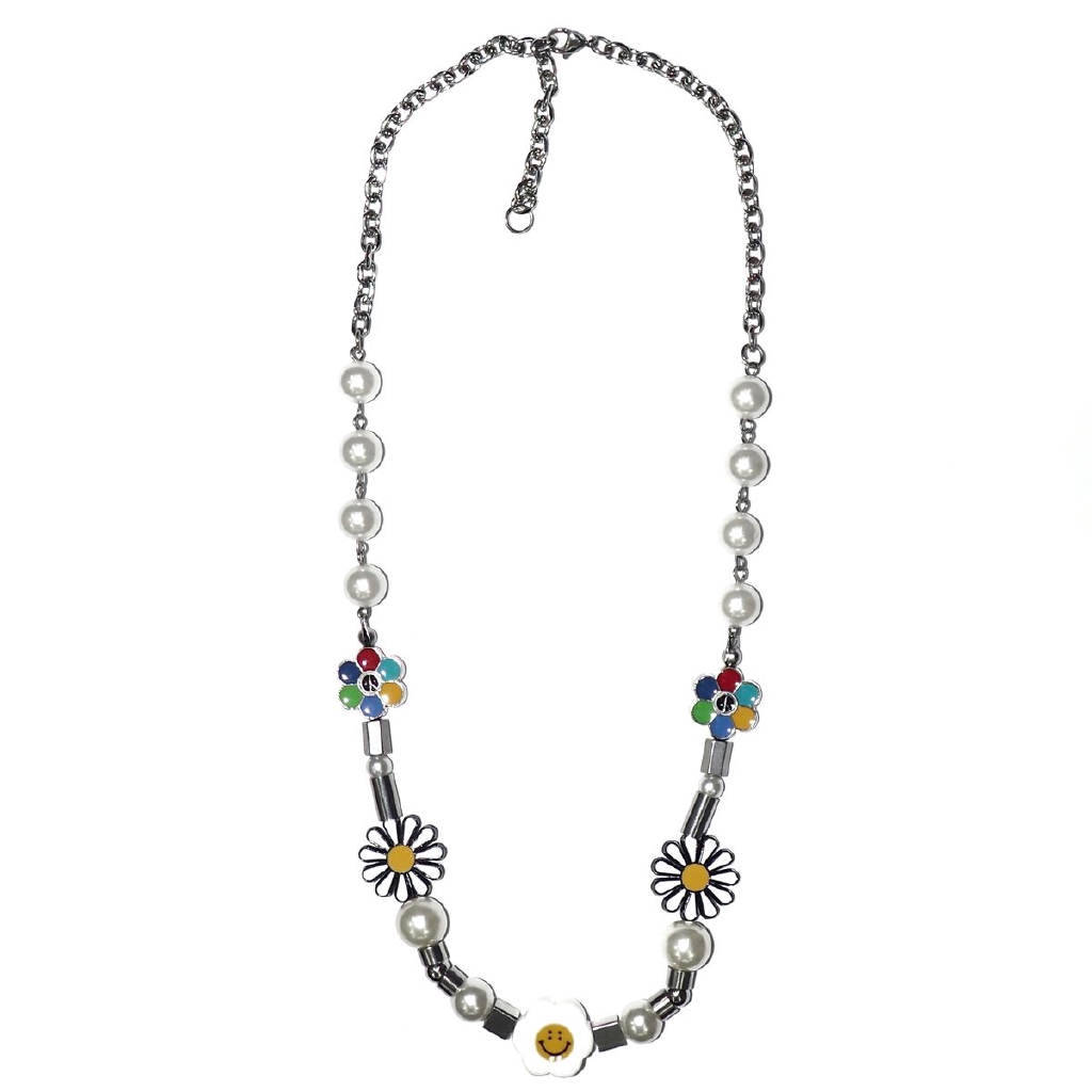 Dây chuyền mặt hoa hướng dương đính ngọc trai xinh xắn