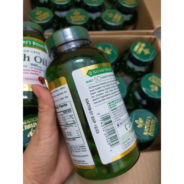 Viên uống dầu cá Nature Bounty Fish Oil 1400mg của Mỹ